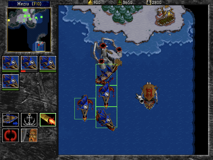 Die verschiedenen Schiffe des Spiels sind direkt mit der dritten Ressource, dem Öl, verwoben. Ohne das schwarze Gold kann man sie nicht herstellen. (Bild: Blizzard Entertainment / Screenshot: Medienagentur Plassma)